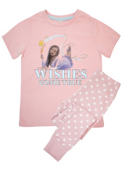 Disney Wish Come True Kids Baby Pink Hearts Pyjamas (3-8 Years)