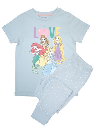 Disney Princess Love Girls Baby Blue Stars Pyjamas (3-8 Years)