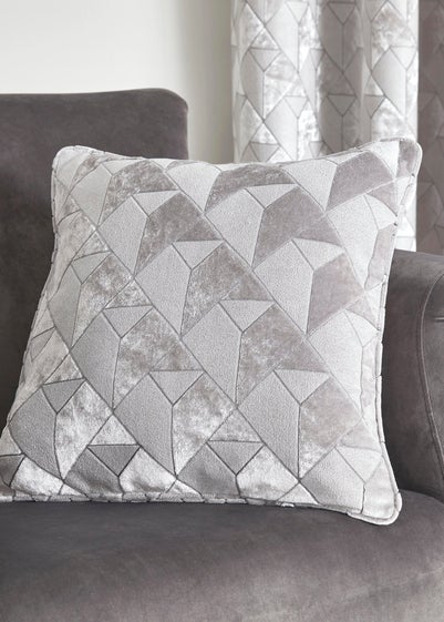 Appletree Boutique Quentin Velvet Silver Filled Cushion (43cm x 43cm)