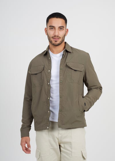 Brave Soul Khaki Lightweight Shacket