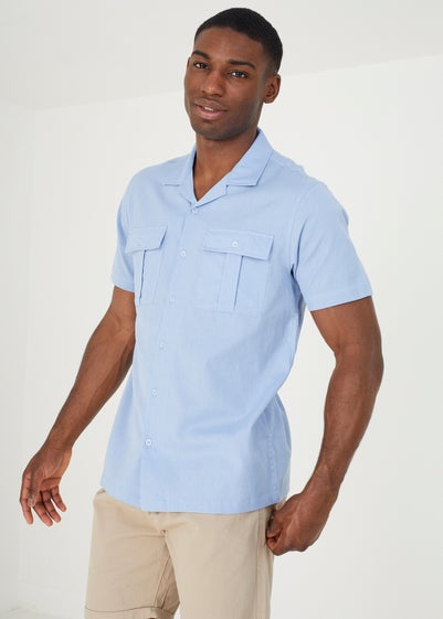 Brave Soul Light Blue Short Sleeve Shirt