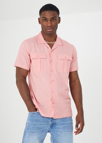 Brave Soul Pink Short Sleeve Shirt