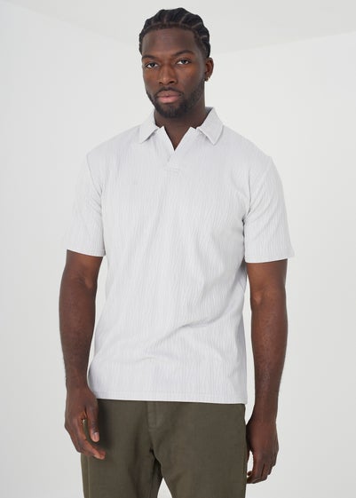 Brave Soul Grey Trophy Neck Polo