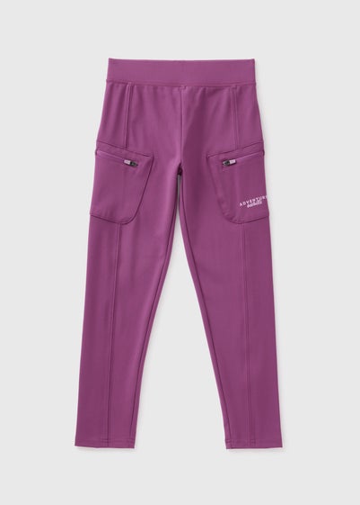 Girls Purple Evergreen Leggings (7-15yrs)