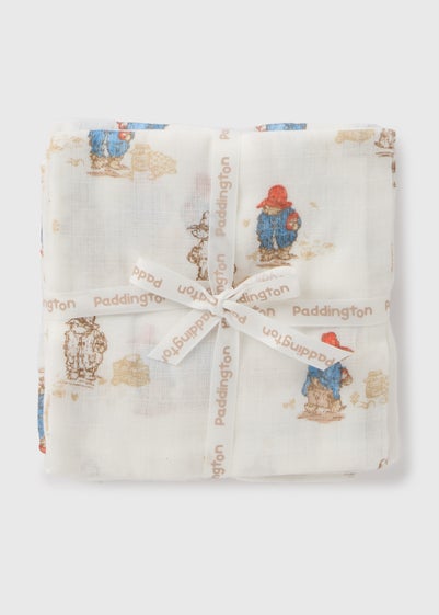 Paddington 3 Pack Baby Cream Muslin Cloths