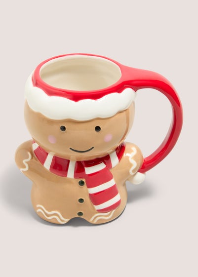 Beige Gingerbread Shaped Mug