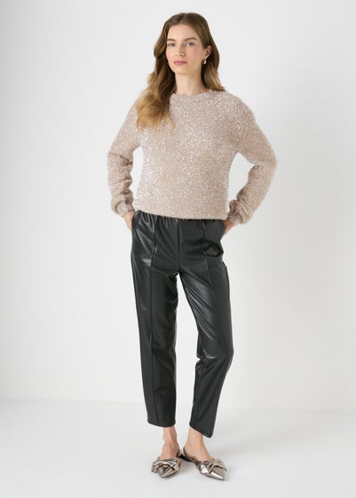 Papaya Petite Cream Tinsel Jumper