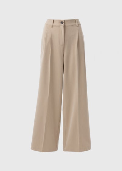 Brown Woven Wide Leg Trousers