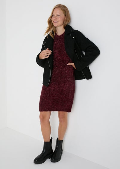 Burgundy Tinsel Knitted Tunic