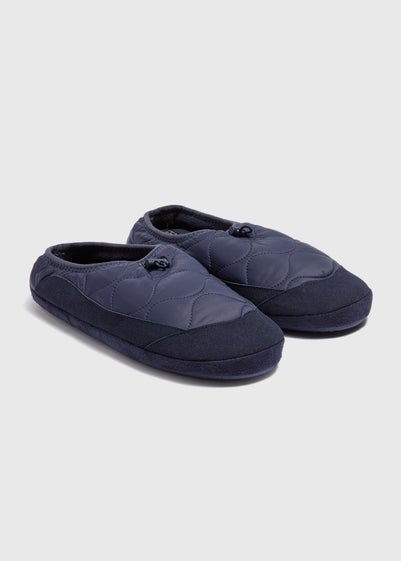 Thinsulate Navy Quilted Slippers