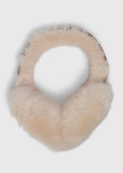 Camel Faux Shearling Earmuffs