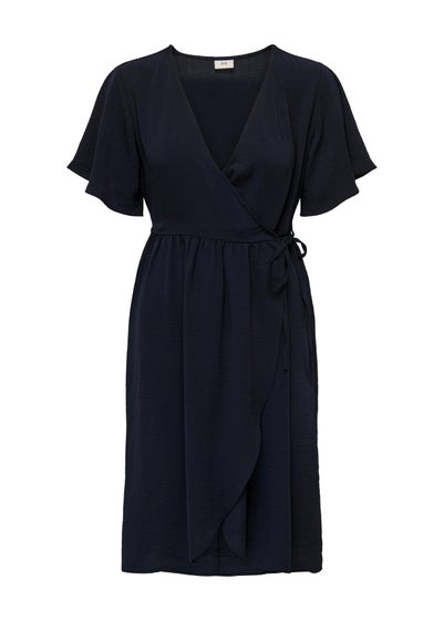 JDY Navy Wrap Midi Dress