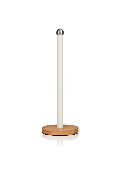 Swan Nordic White Towel Pole with Bamboo Base