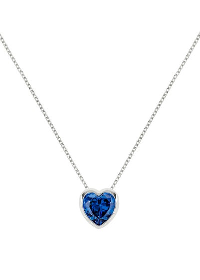 Radley London Sterling Silver Blue Heart Stone Necklace - One Size