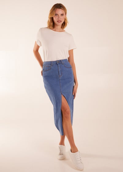 Blue Vanilla Blue High Rise Denim Maxi Skirt