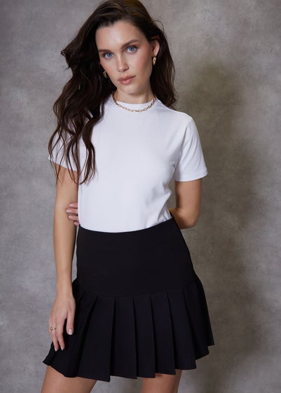 Threadbare Black Sabbie Mini Pleated Tennis Skirt With Stretch