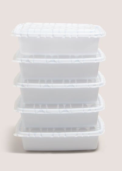 5 Pack Souluxe White Food Prep Boxes