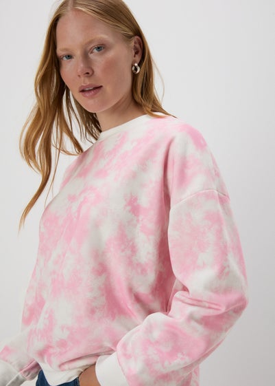 Pink Acid Wash Sweatshirt