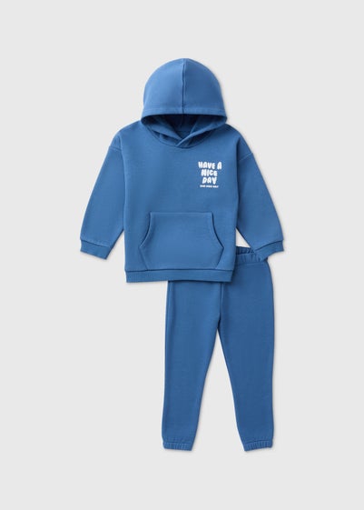 Boys Blue Hoodie & Jogging Bottoms Set (1-7yrs)