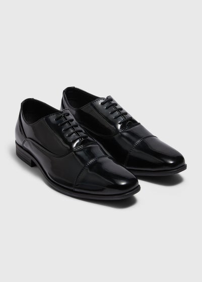 Black High Shine Derby Shoes