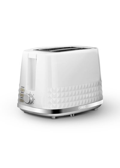 Tower Solitaire White 2 Slice Toaster