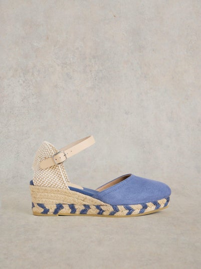 Geschlossene Espadrilles mit Wildleder