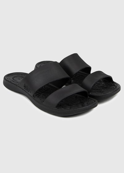 Totes Solbounce Black Double Strap Slide