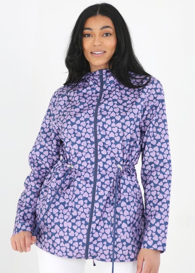 Brave Soul Lilac Lightweight Showerproof Hooded Mac