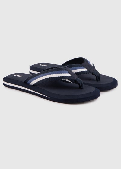 Totes Navy Tape Toe Post Sandal