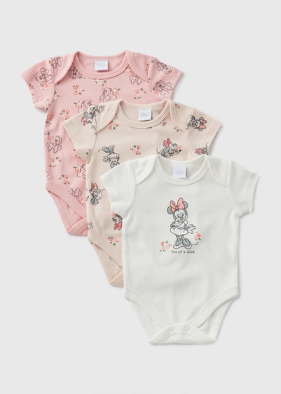 3 Pack Disney Baby Pink Minnie Mouse Vests (Newborn-18mths)