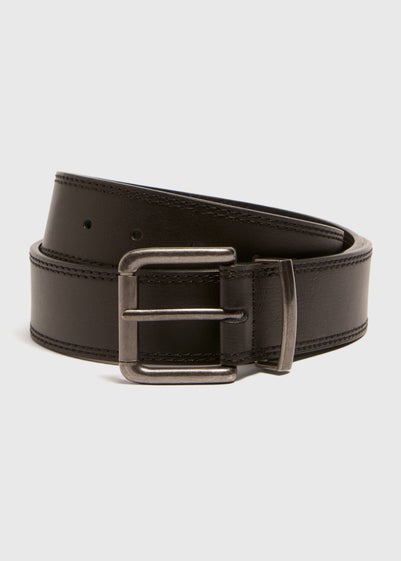 Black Leather Jeans Belt