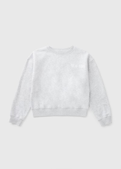 Girls Grey New York Sweatshirt (7-15yrs)