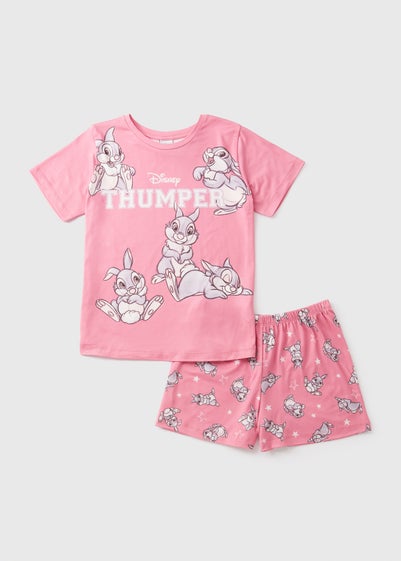 Disney Kids Pink Thumper Top & Shorts Pyjama Set (3-13yrs)