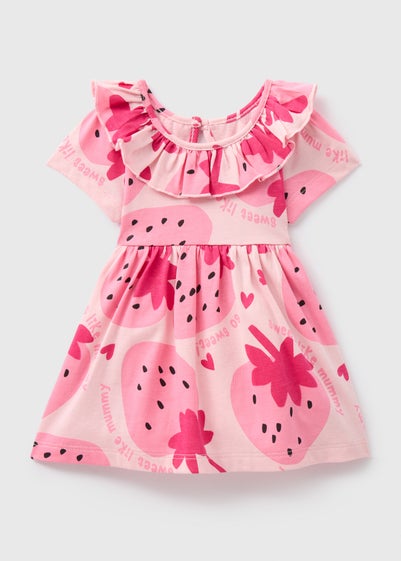 Baby Pink Strawberry Dress (Newborn-23mths)