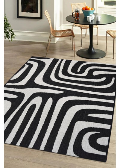 Homemaker Compass Monochrome Zebra Rug