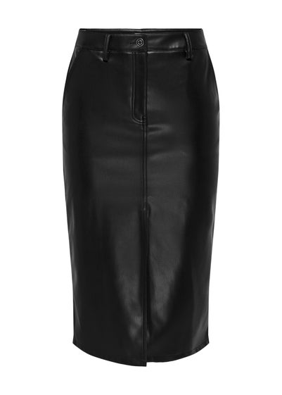 JDY Black Leather Skirt