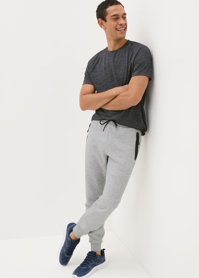 Souluxe Grey Tech Jogging Bottoms