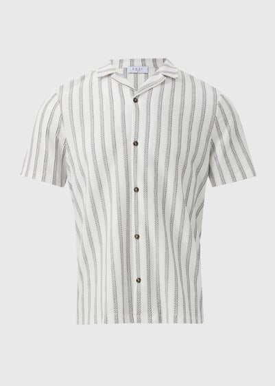 Ecru Stripe Textured Shirt