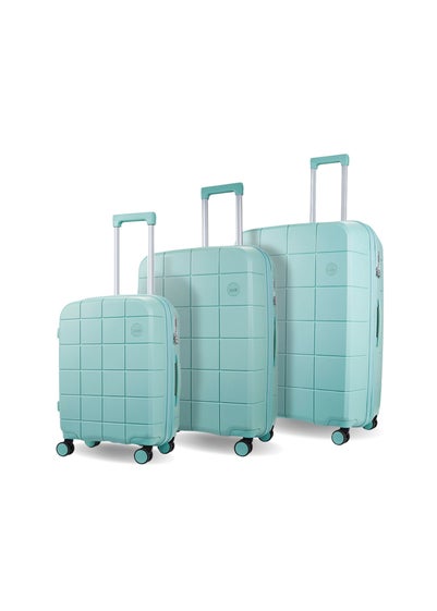 Rock Pastel Green Pixel Suitcase