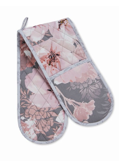 Catherine Lansfield Dramatic Floral Cotton Kitchen Double Oven Glove - One Size