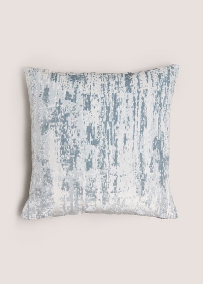 Teal Mottled Stripe Cushion