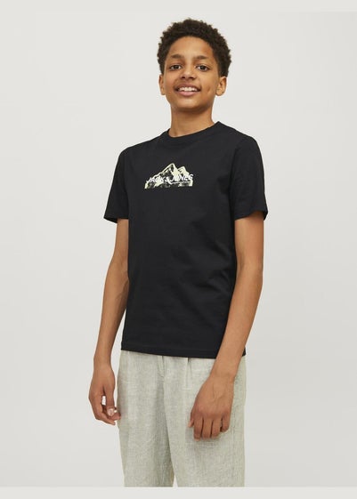 Jack & Jones Black Mountain Logo T-Shirt