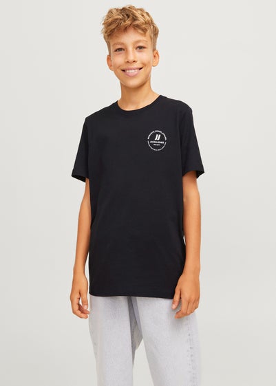 Jack & Jones Kids Black Logo T-Shirt (8-16yrs)