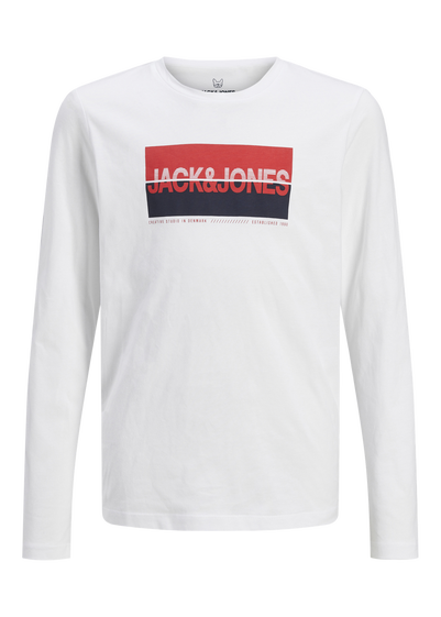 Jack & Jones Kids White Long Sleeve T-Shirt (8-16yrs)