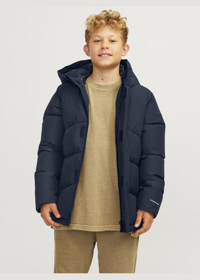 Jack & Jones Kids Navy Puffer Jacket (6-16yrs)