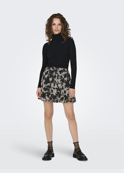 JDY Grey Printed Mini Skirt