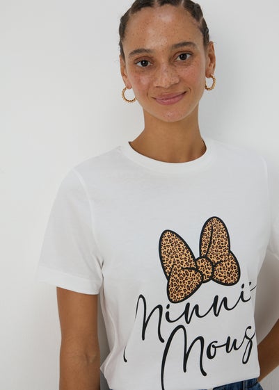 Cream Minnie Mouse Bow T-Shirt