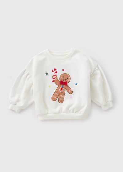 Girls Cream Gingerbread Sweatshirt (1-7yrs)