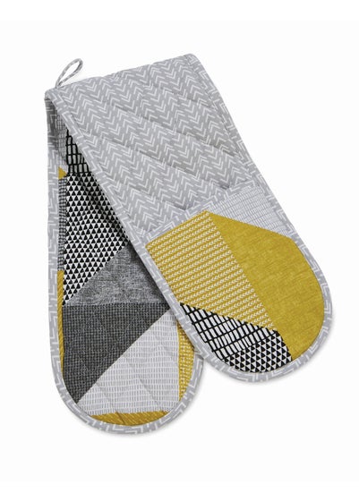 Catherine Lansfield Ochre Larsson Geo Cotton Kitchen Double Oven Glove