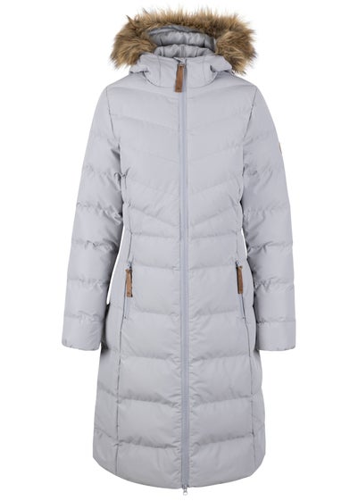 Trespass White Audrey Padded Long Jacket